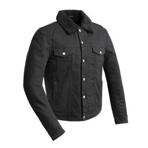Men's Premium Twill Jacket Lightweight Casual Zip Front Leather Jacket